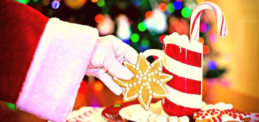 Christmas, Santa picking a cookie