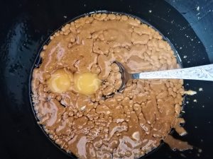 egg yolks and melted oils