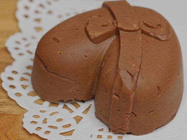 heart-shaped homemade chocolate