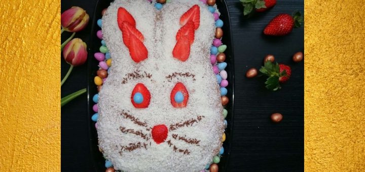 Easter bunny sponge cake