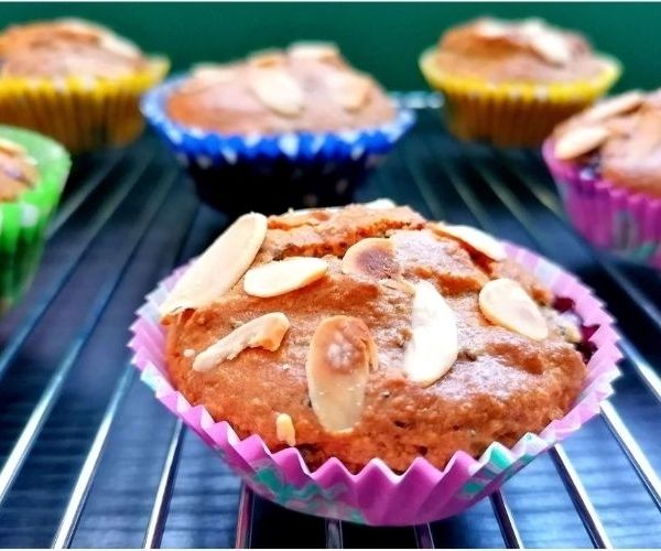 kid-friendly almond flour blueberry muffins