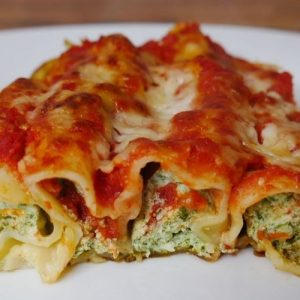 cannelloni with spinach and ricotta