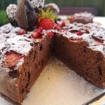 boozy chocolate-dipped strawberries chocolate cake