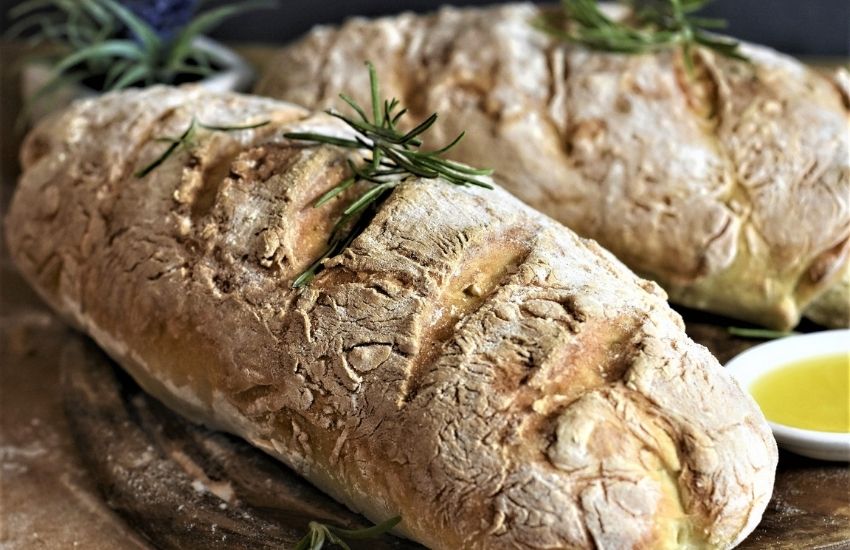 Italian Ciabatta bread loaves