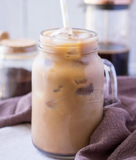 cold brewed iced mocha latte