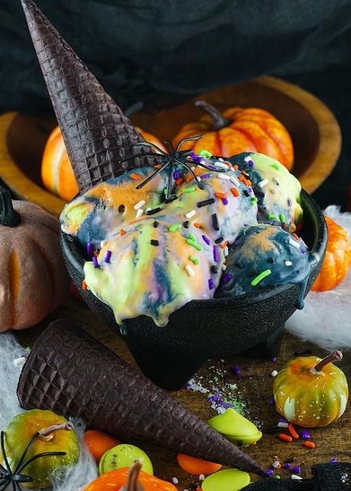 Halloween no-churn ice cream