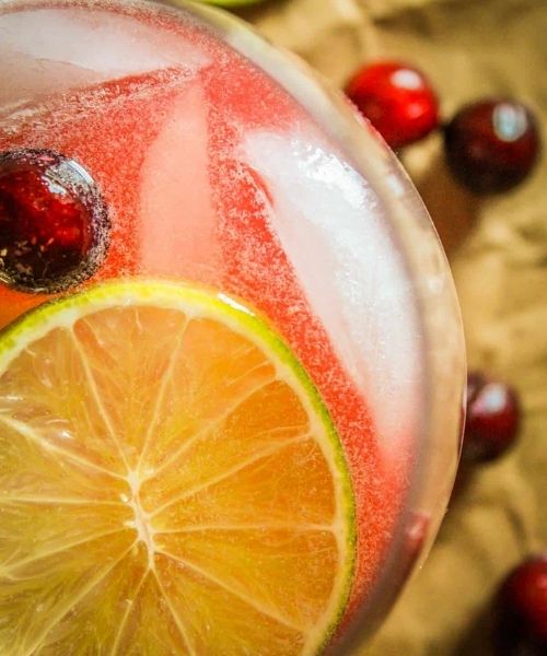 festive cranberry Moscow mule
