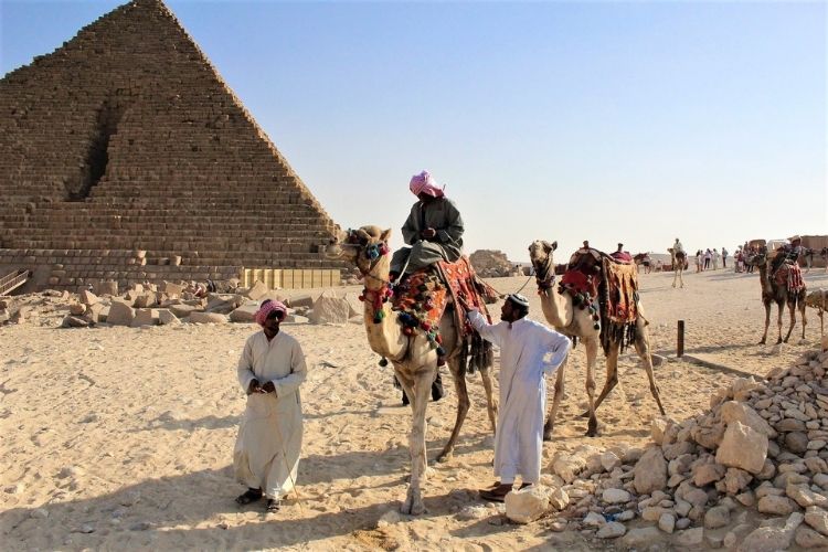 Cairo Egypt Pyramids Camel owners